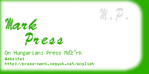 mark press business card